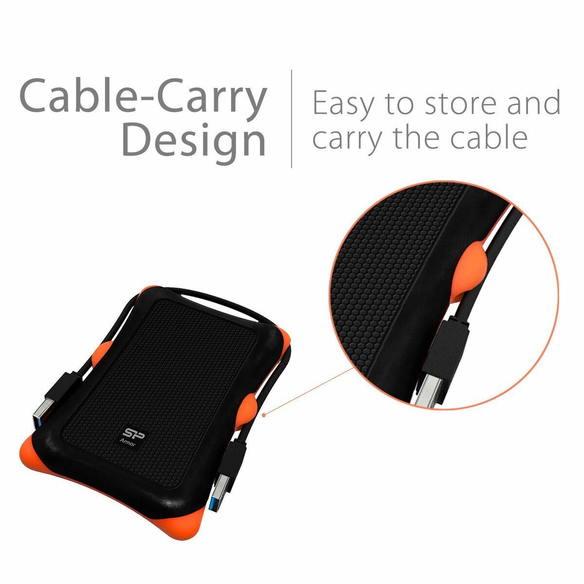 Funda Silicon Power Armor A30 Negro 2,5"