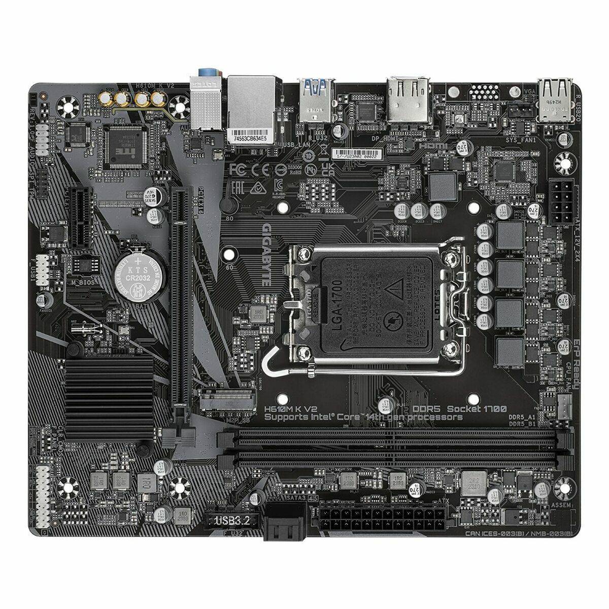Placa Base Gigabyte H610M K V2 INTEL H610 LGA 1700
