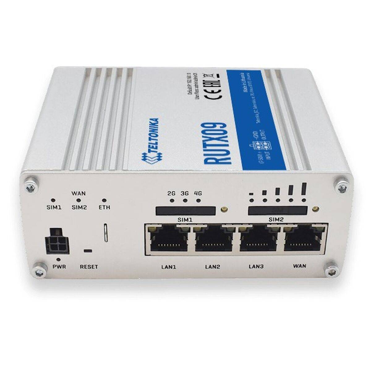Router Teltonika RUTX09 Blanco Aluminio USB 2.0 RJ45 Ethernet LAN USB x 3 USB x 1 Wi-Fi