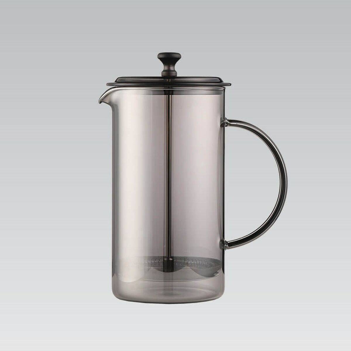 Tetera Feel Maestro MR-1861-600 Negro Translúcido Acero Inoxidable Vidrio de Borosilicato 600 ml