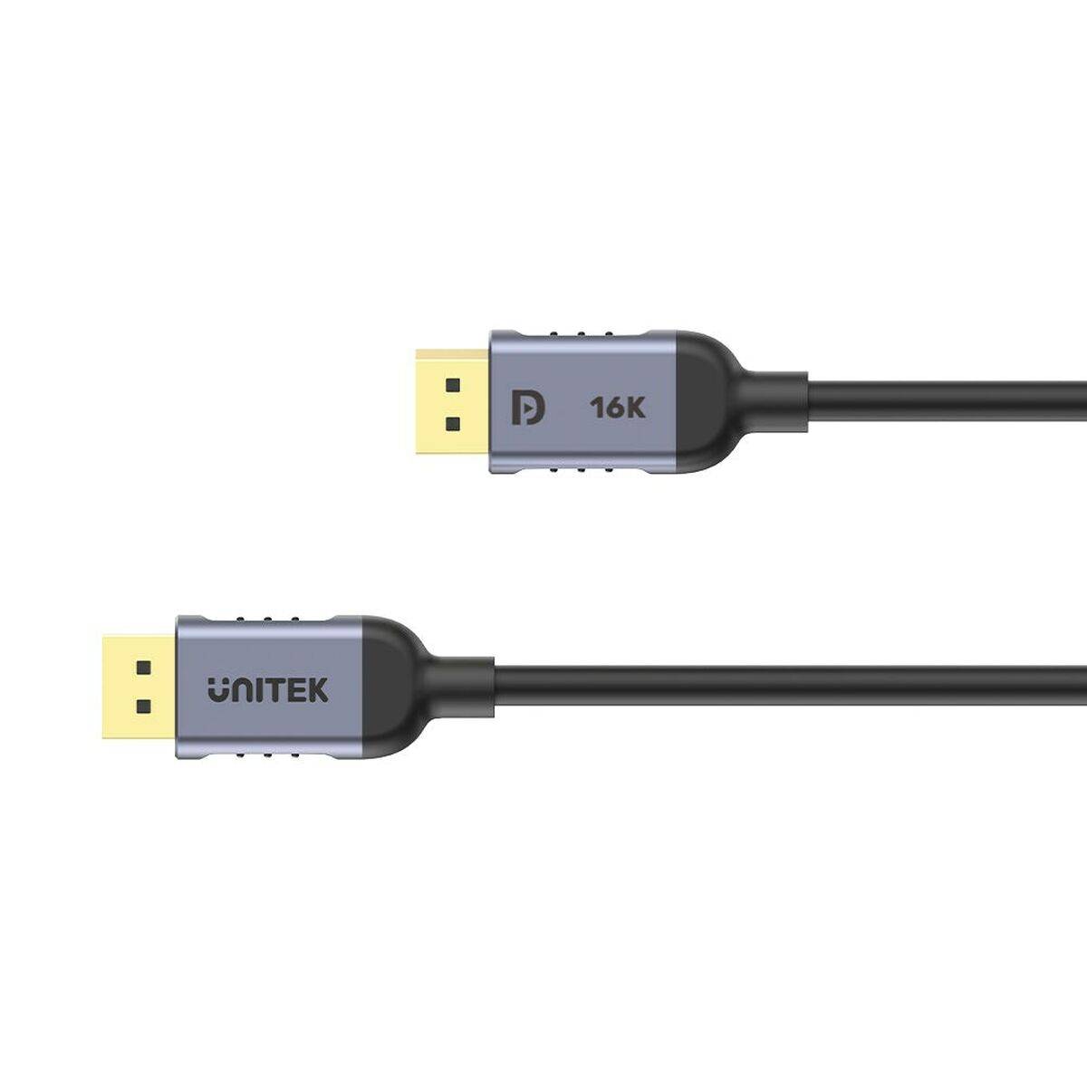 Cable DisplayPort Unitek C1628GY01-1M Negro Gris 1 m