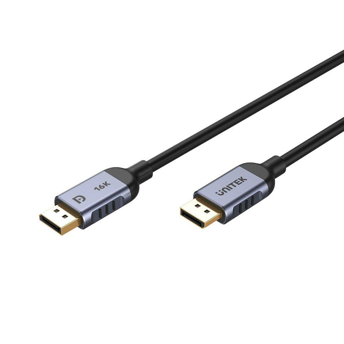 Cable DisplayPort Unitek C1628GY01-1.5M Negro Gris 1,5 m