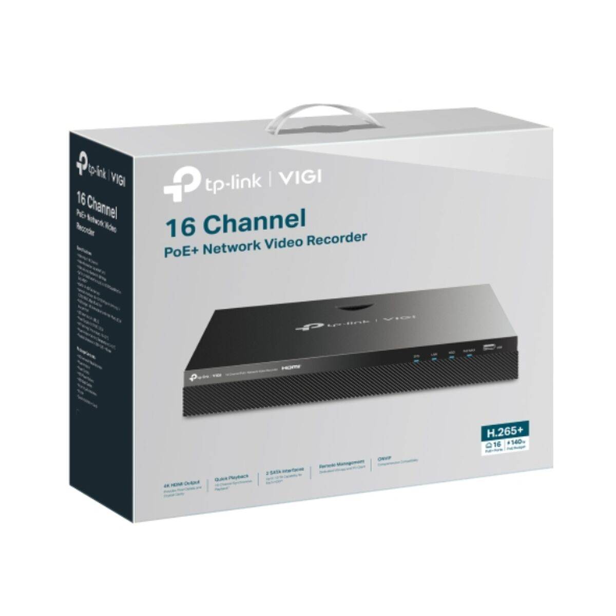 Video Grabador en Red TP-Link VIGI NVR2016H-16MP-4TB Negro