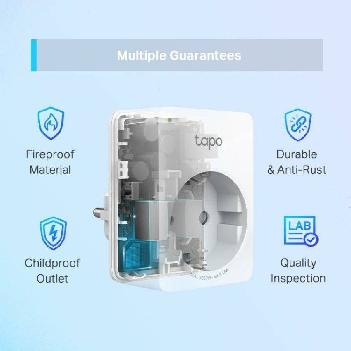 Enchufe Inteligente TP-Link P110 Wi-Fi 100 - 240 V 220-240 V 16 A 10 A