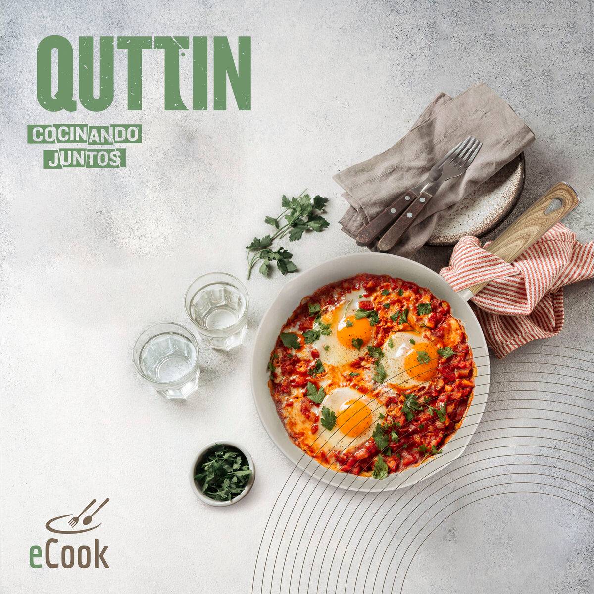 Sartén Wok Quttin ECOOK Blanco 28 x 8 cm 2,8 mm (6 Unidades)