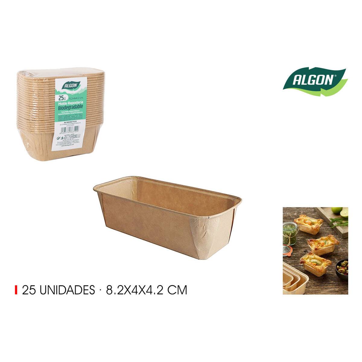 Set de Moldes de Repostería Algon Papel 8,2 x 4 x 4,2 cm 25 Piezas (36 Unidades)