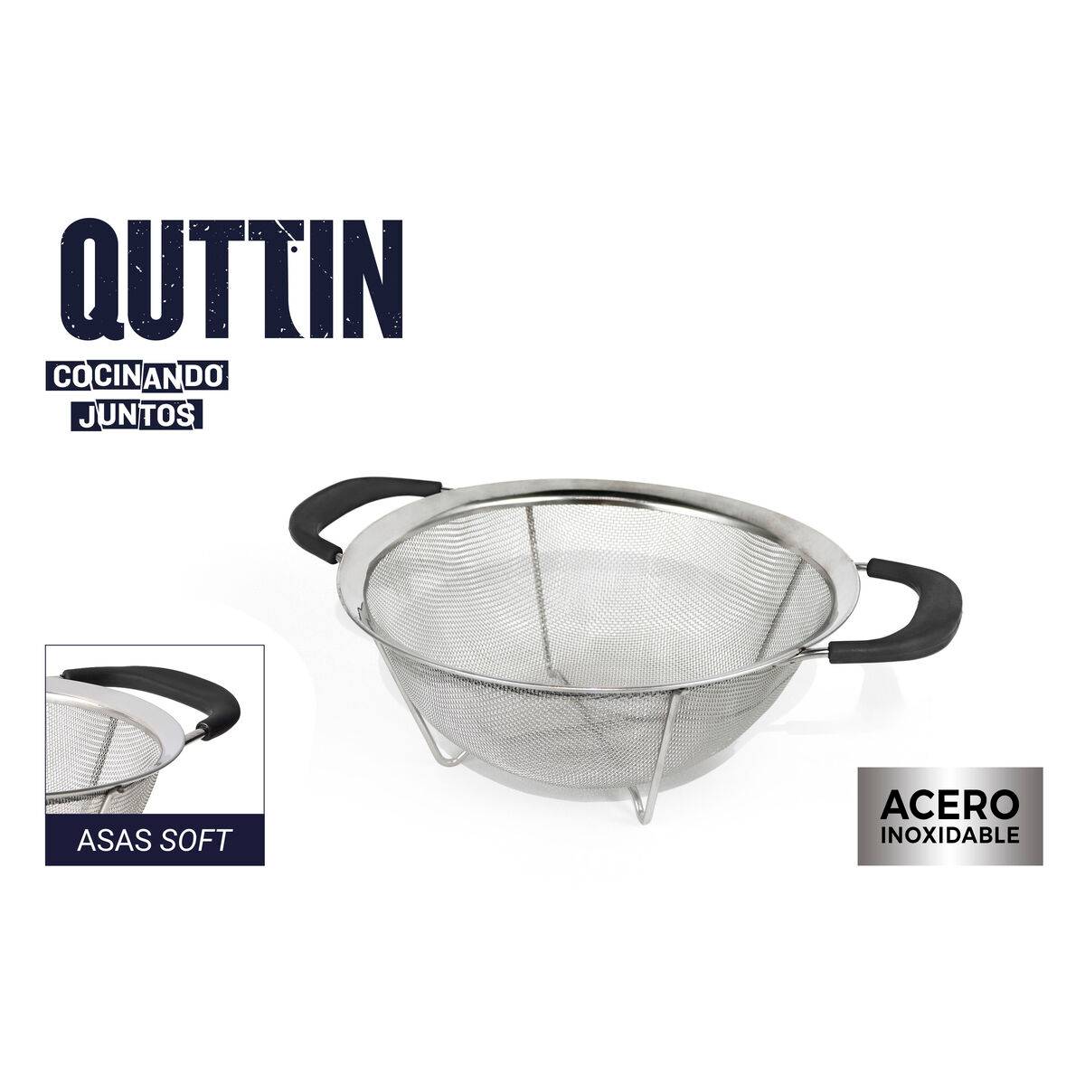 Escurridor Quttin Acero 22,5 x 7,5 cm (12 Unidades)