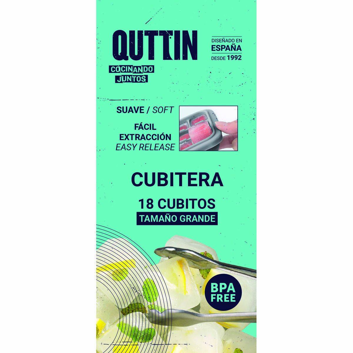 Molde para Cubitos de Hielo Quttin 23,9 x 12,3 x 3,7 cm (24 Unidades)