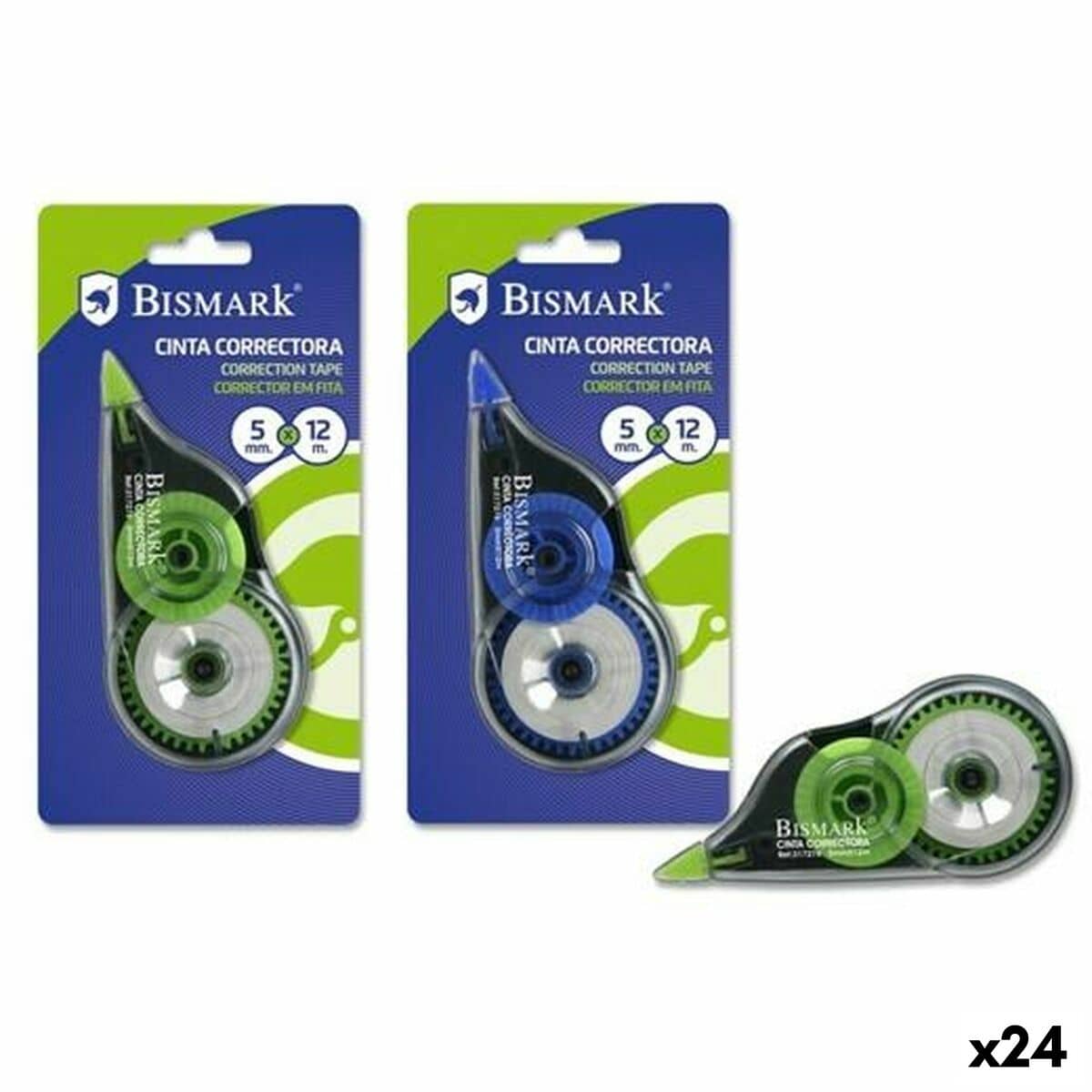 Cinta Correctora Bismark 5 mm 12 m (24 Unidades)