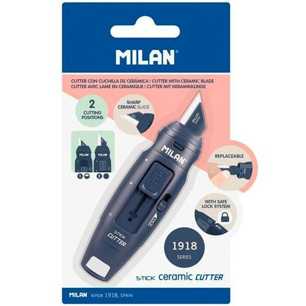 Cúter Milan STICK Azul marino Cerámica (24 Unidades)