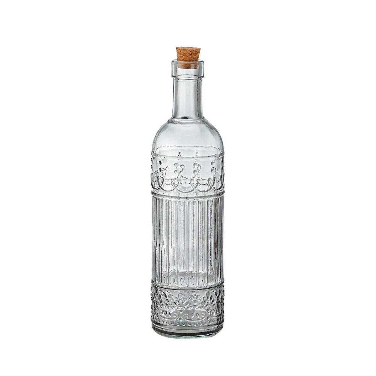 Botella de Cristal La Mediterránea Corcho Vidrio 1 L (12 Unidades)