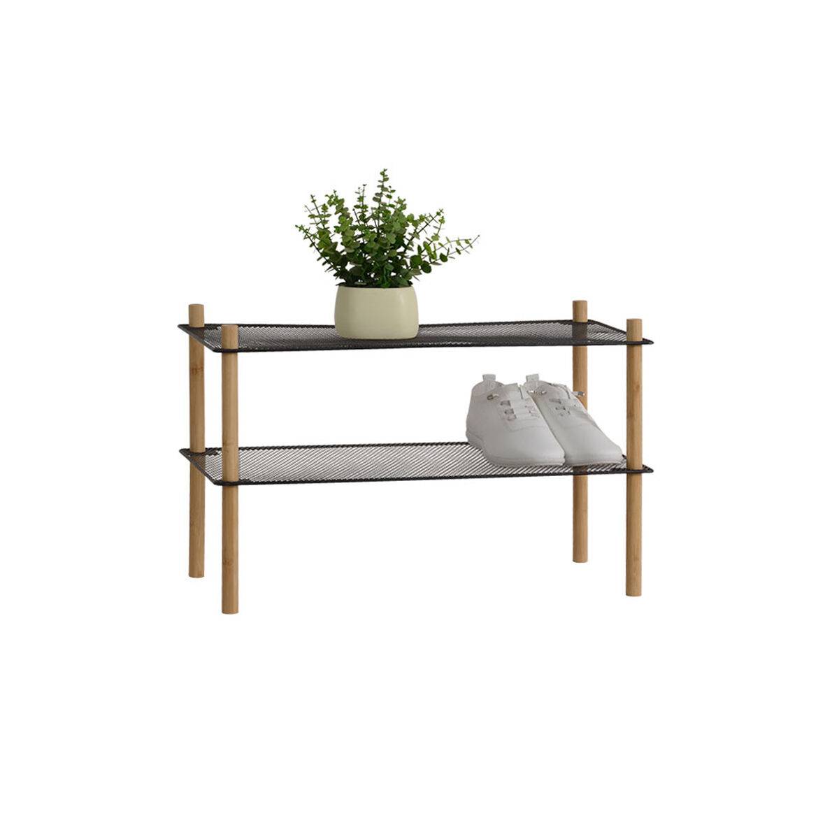 Estantería MobleKit Metal Bambú 63 x 26 x 39 cm (6 Unidades)