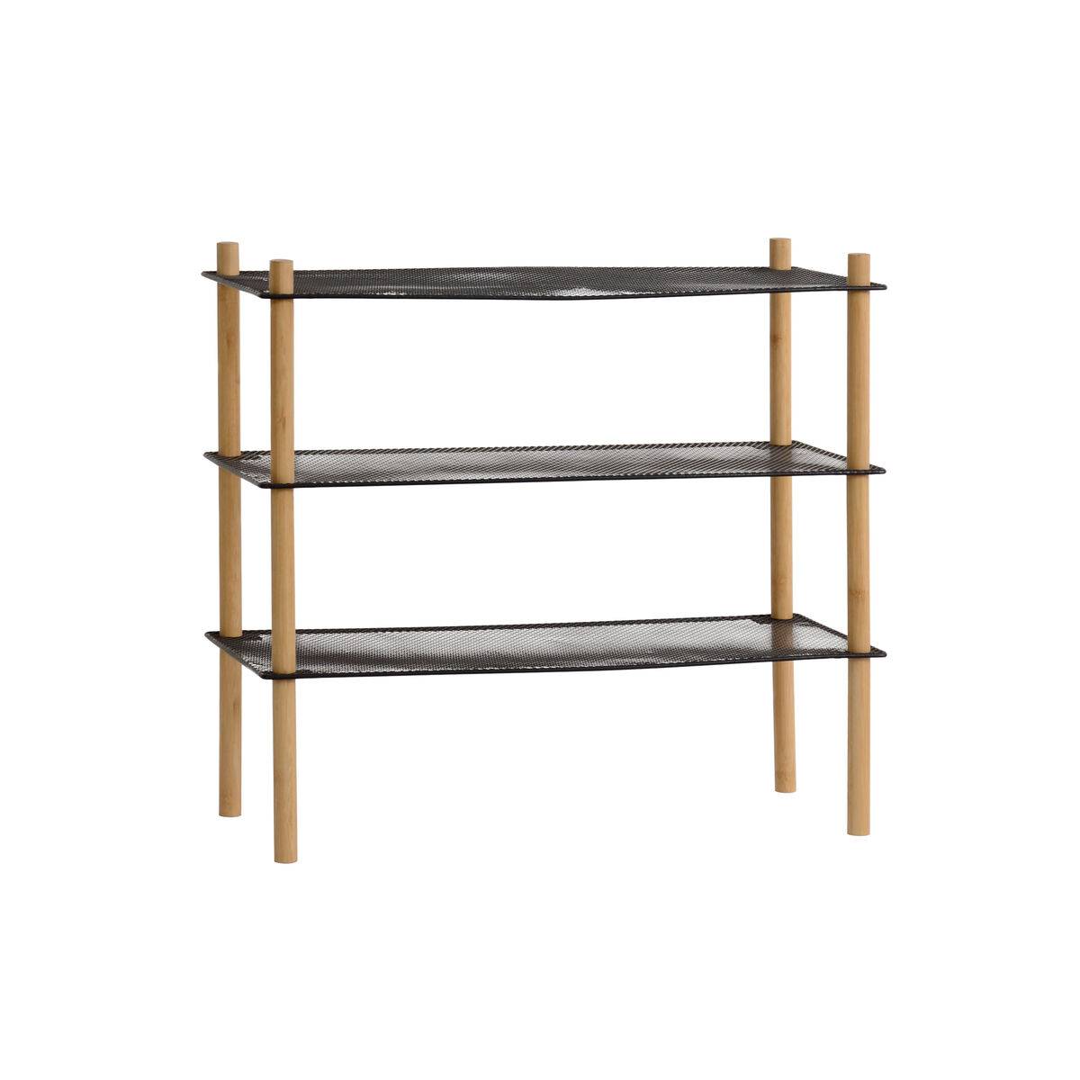 Estantería MobleKit Metal Bambú 63 x 26 x 57 cm (4 Unidades)