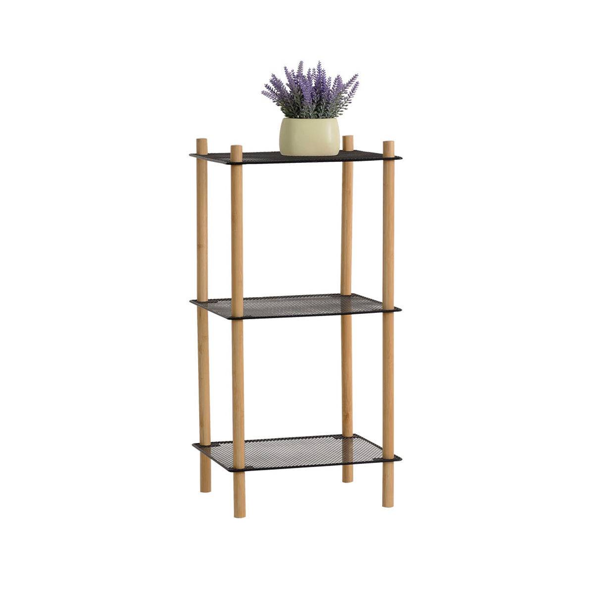 Estantería MobleKit Metal Bambú 35 x 30 x 71 cm (6 Unidades)