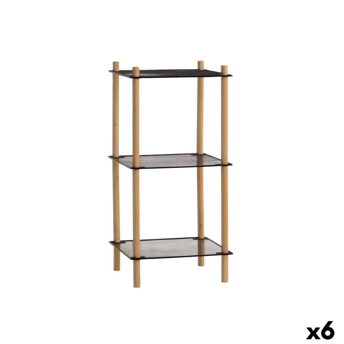 Estantería MobleKit Metal Bambú 35 x 30 x 71 cm (6 Unidades)