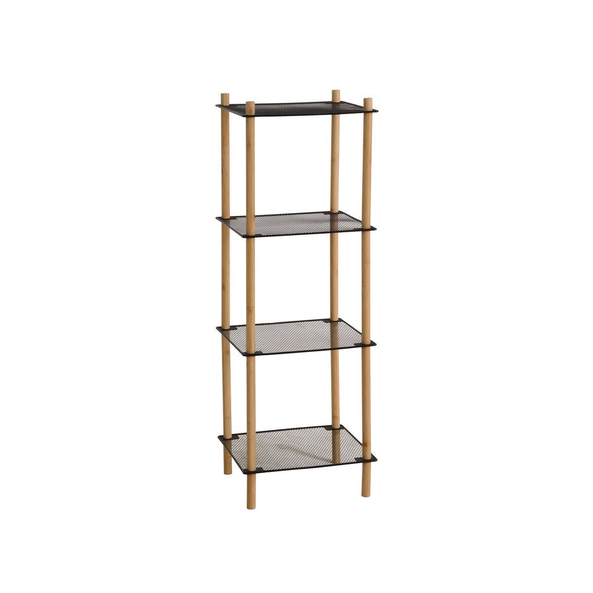 Estantería MobleKit Metal Bambú 35 x 30 x 100 cm (4 Unidades)