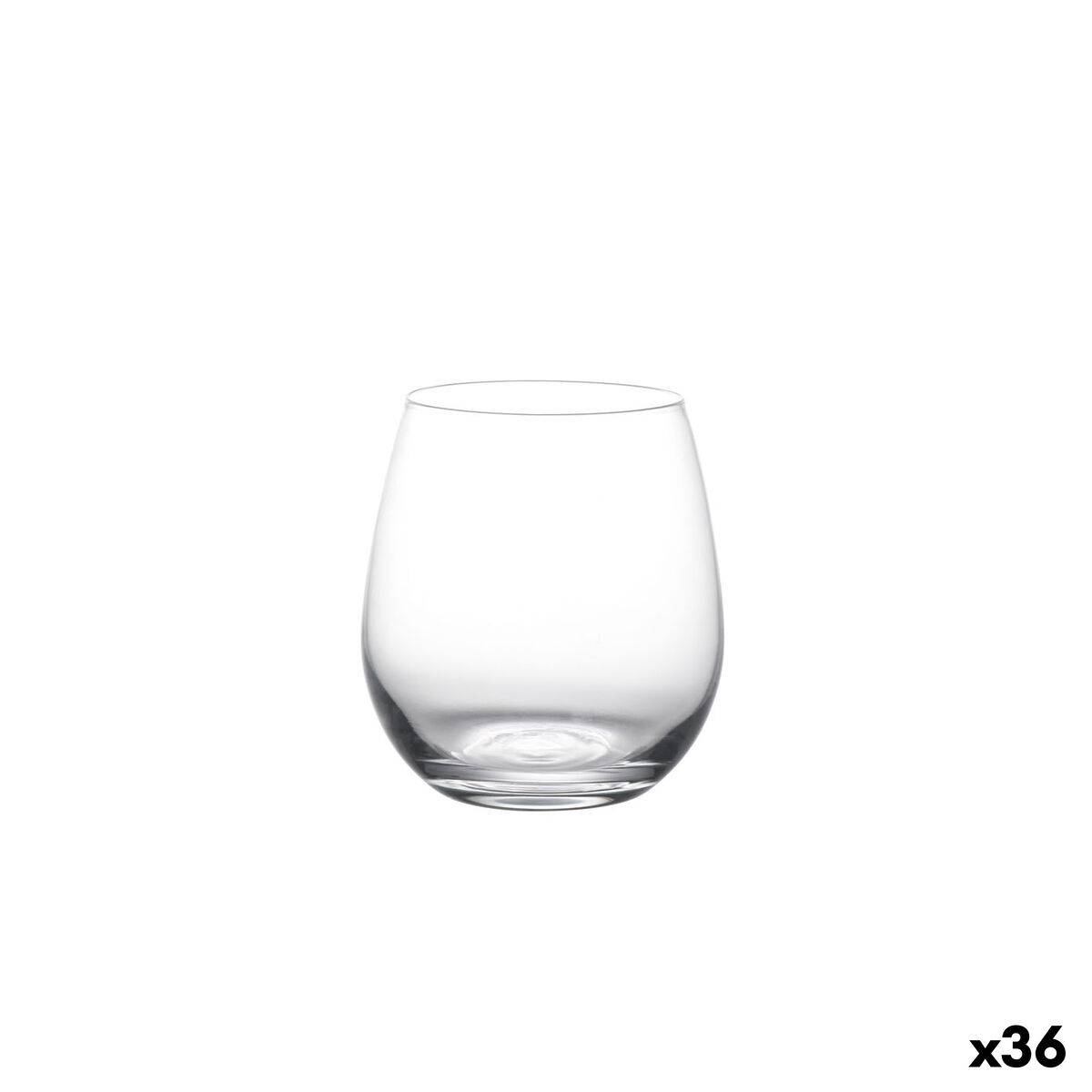 Vaso La Mediterránea Cares Transparente Vidrio 480 ml (36 Unidades)