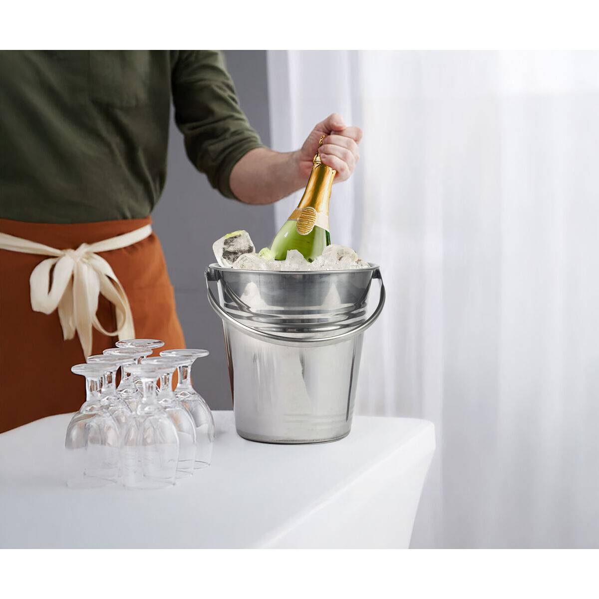Cubitera My Bar Acero 4 L 20 x 20 cm (6 Unidades)