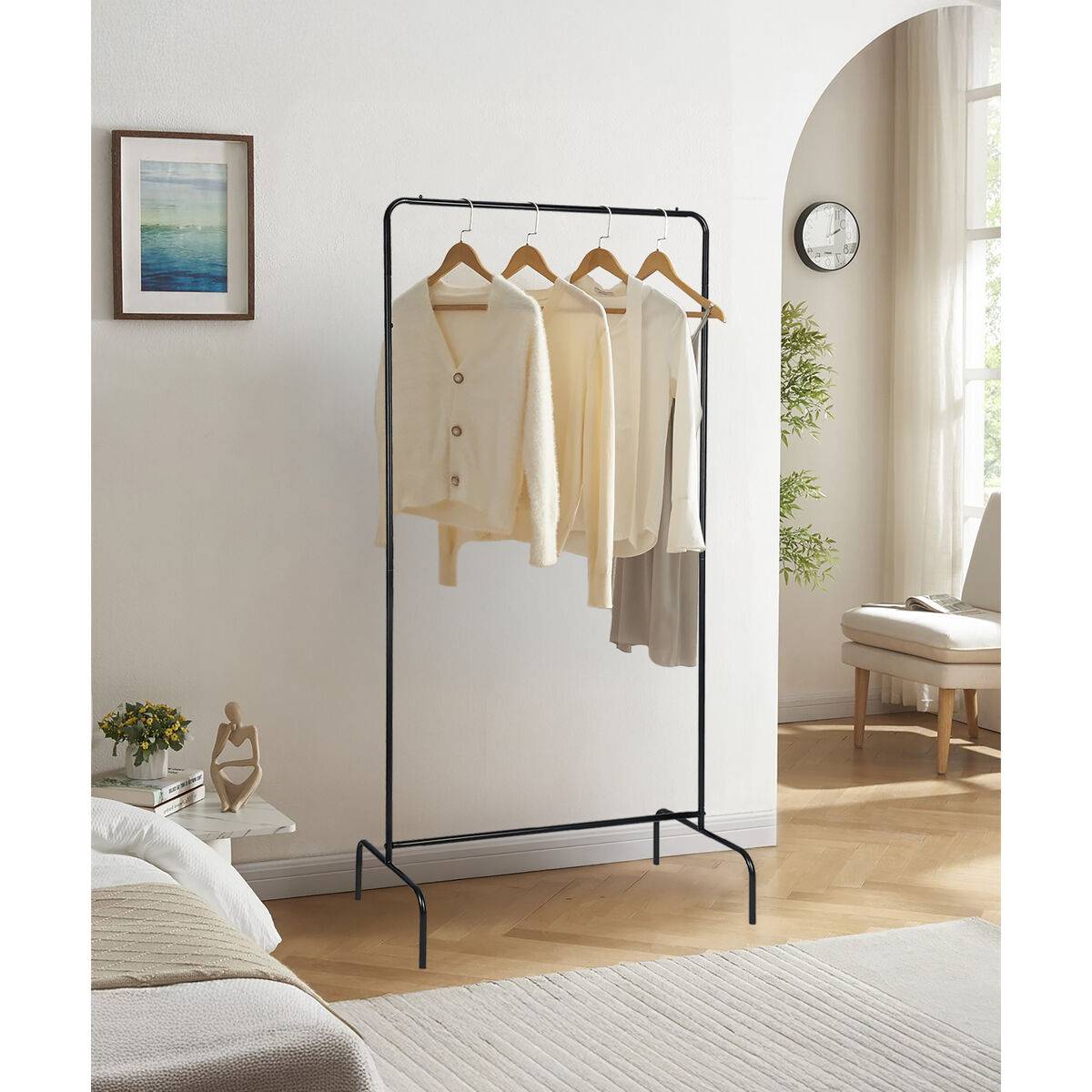 Perchero MobleKit Negro 16 mm 80 x 40 x 160 cm (6 Unidades)
