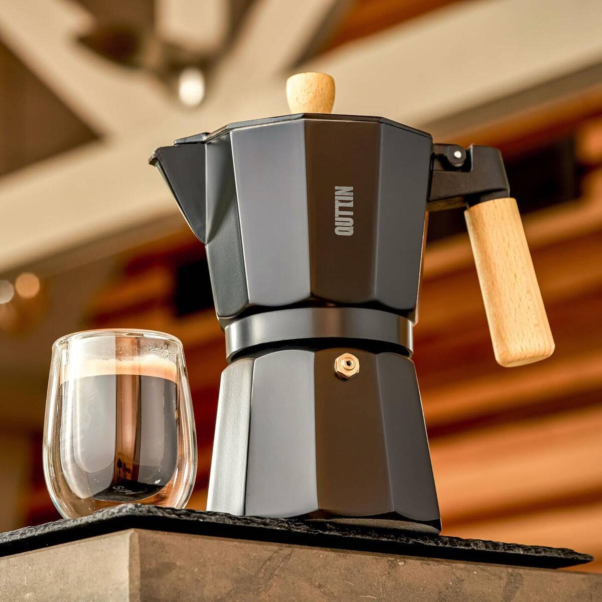 Cafetera Italiana Quttin Aluminio 0,45 L (6 Unidades)