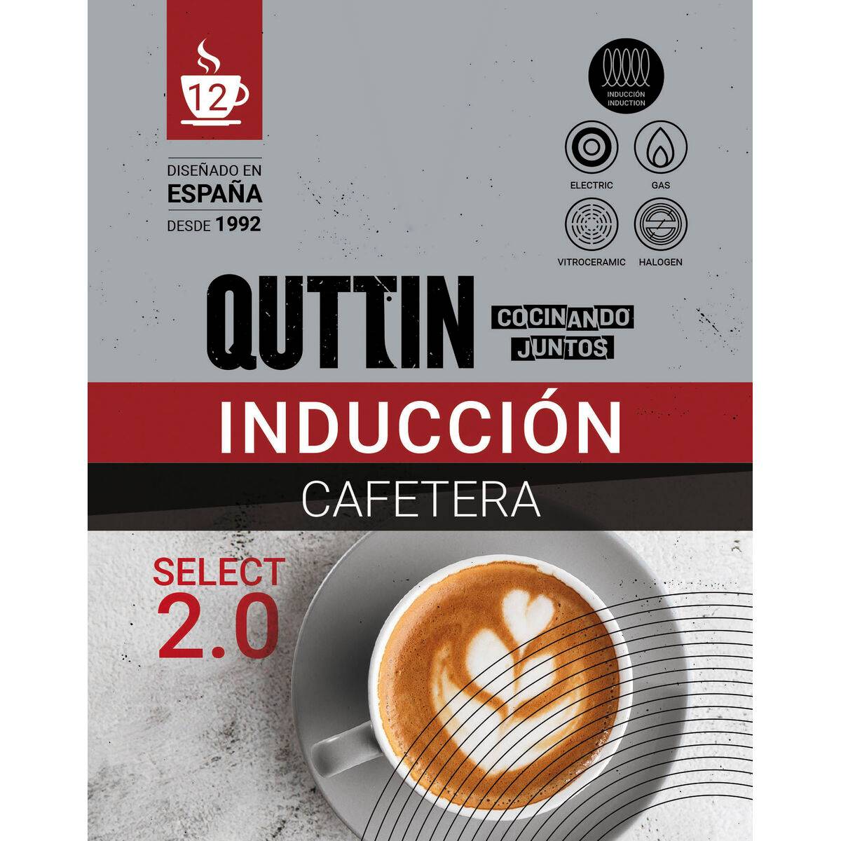 Cafetera Italiana Quttin Aluminio 0,6 L (6 Unidades)
