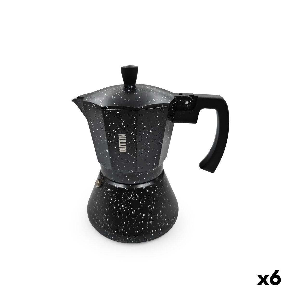 Cafetera Italiana Quttin Aluminio 0,6 L (6 Unidades)