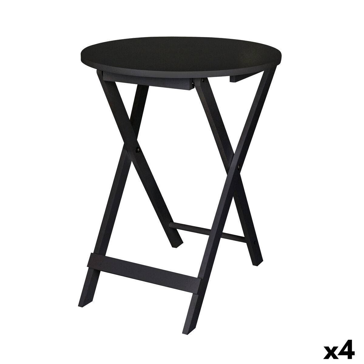 Mesa auxiliar MobleKit Negro 40 x 40 x 49,5 cm (4 Unidades)