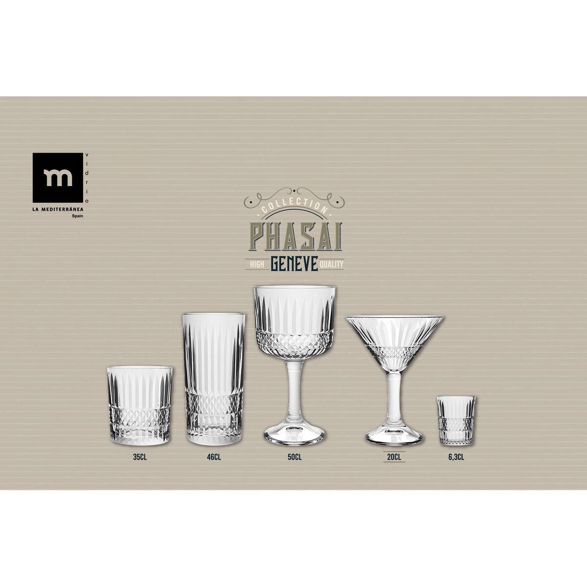 Copa de cóctel La Mediterránea Phasai geneve Transparente Vidrio 200 ml (24 Unidades)