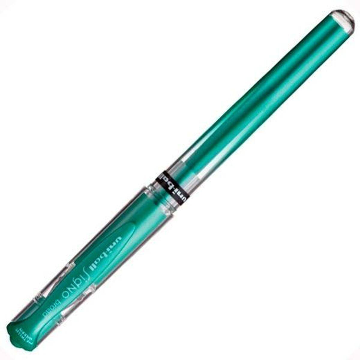Bolígrafo de gel Uni-Ball SIGNO BROAD Verde 0,6 mm 1,0 mm (12 Unidades)