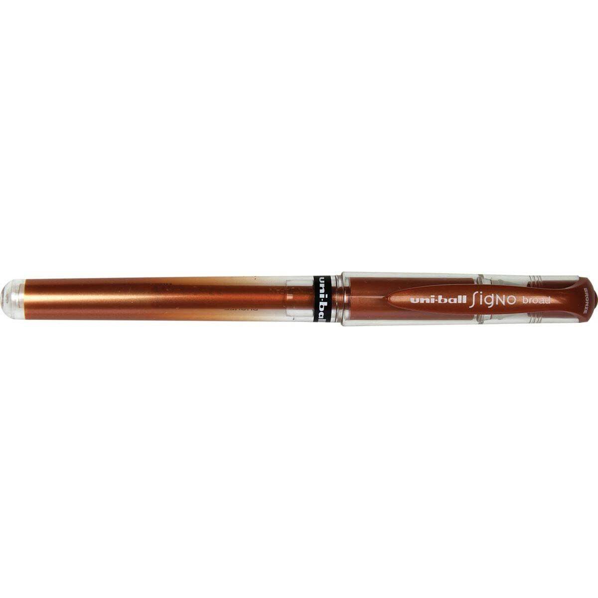 Bolígrafo de gel Uni-Ball SIGNO BROAD Bronce 0,6 mm 1,0 mm (12 Unidades)
