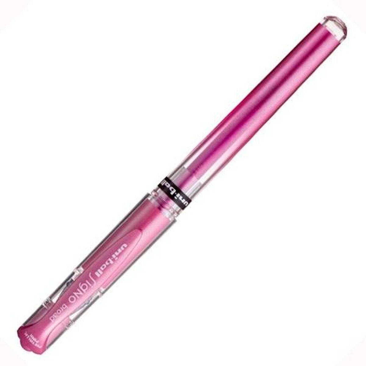 Bolígrafo de gel Uni-Ball SIGNO BROAD Rosa 0,6 mm 1,0 mm (12 Unidades)