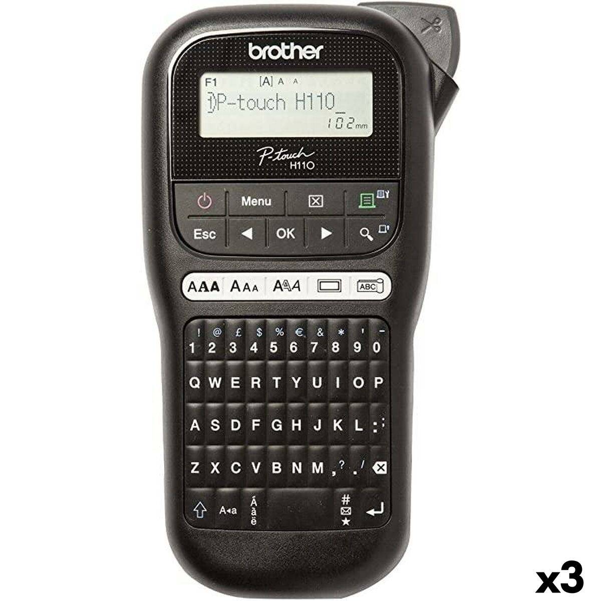 Rotuladora Eléctrica Brother PT-H110 Negro (3 Unidades)