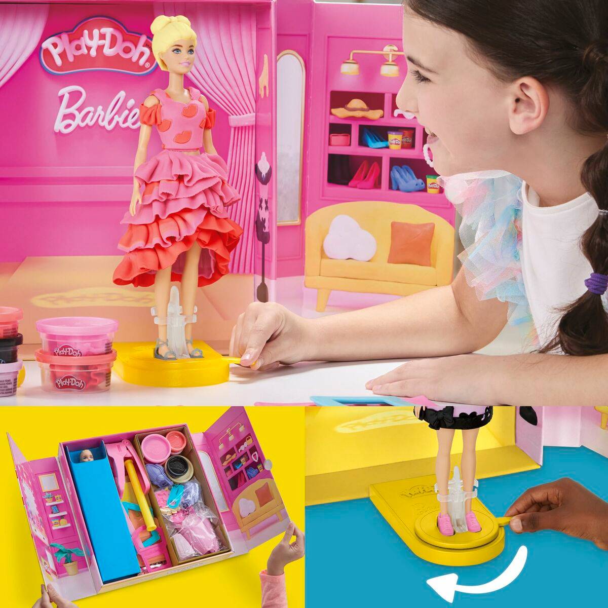 Juego de Plastilina Play-Doh Barbie Designer Fashion Show Multicolor