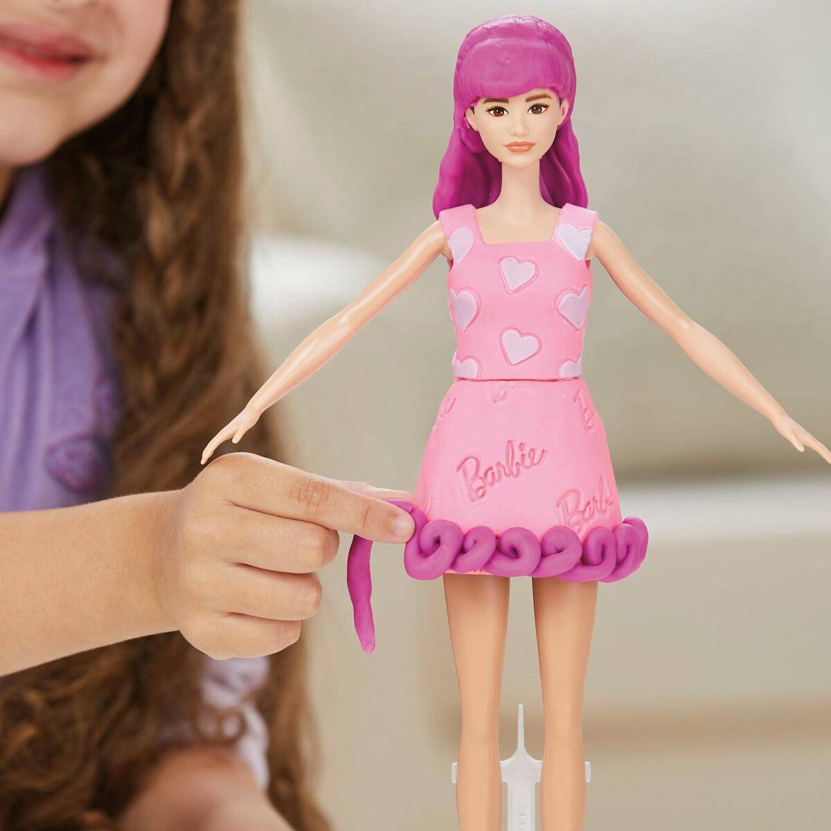 Juego de Plastilina Play-Doh Barbie Hearts & Hair Multicolor