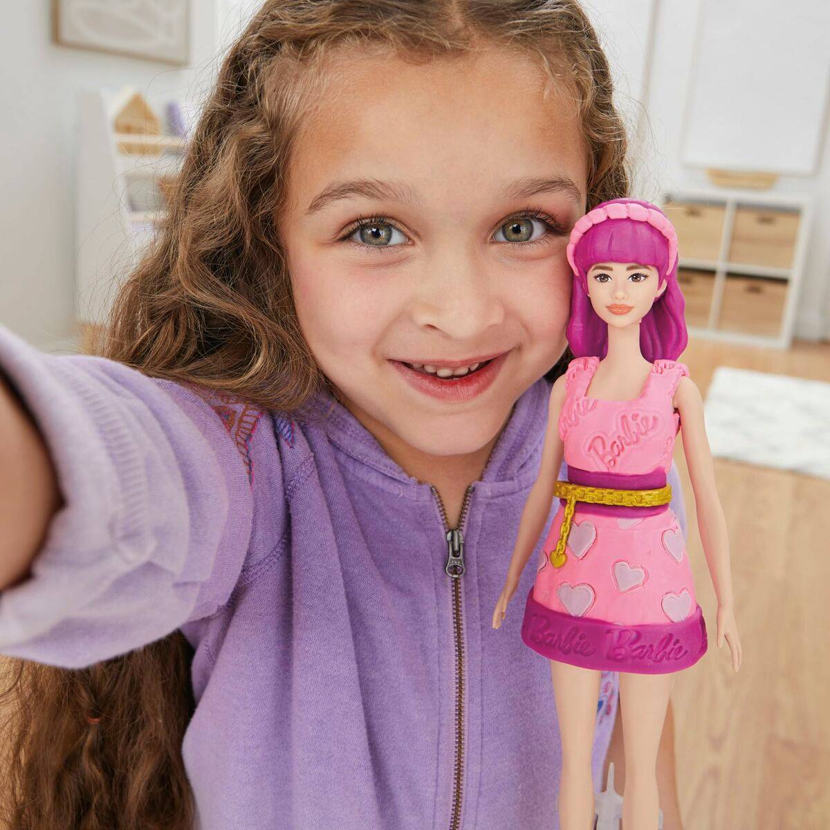Juego de Plastilina Play-Doh Barbie Hearts & Hair Multicolor