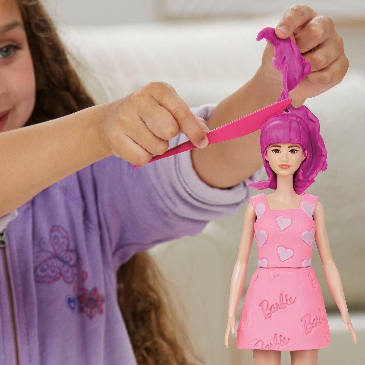 Juego de Plastilina Play-Doh Barbie Hearts & Hair Multicolor