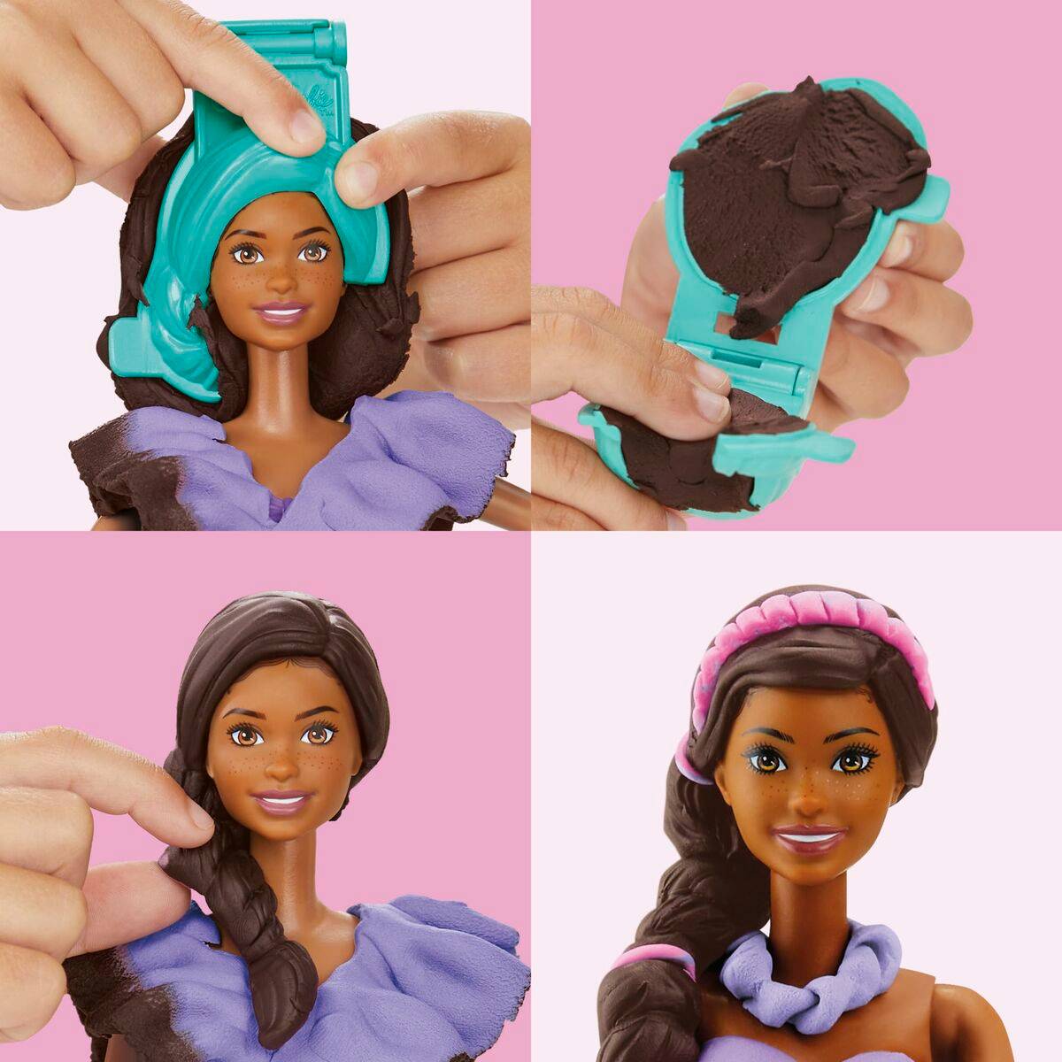 Juego de Plastilina Play-Doh Barbie Fashionista Ruffles Multicolor 730 g