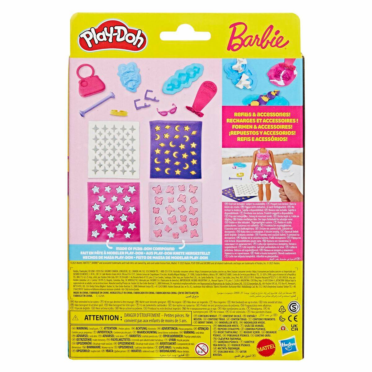 Juego de Plastilina Play-Doh Barbie Sparkles & Gems Multicolor