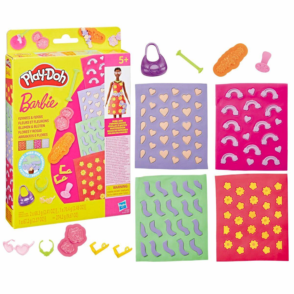 Juego de Plastilina Play-Doh Barbie FLowers & Florals Multicolor