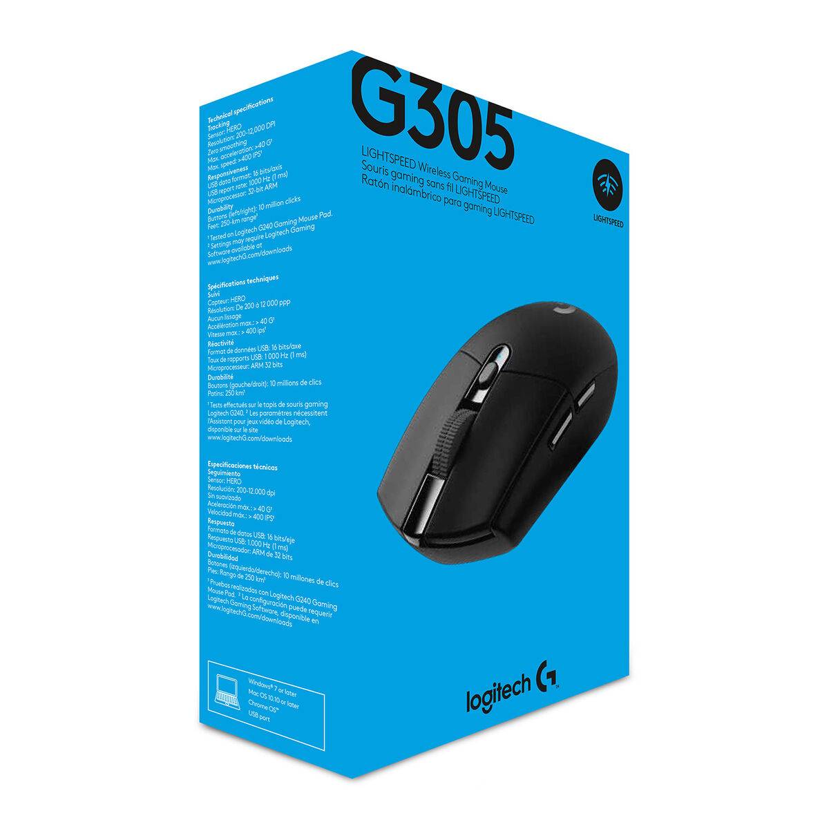 Ratón Logitech G305 12000 dpi Negro
