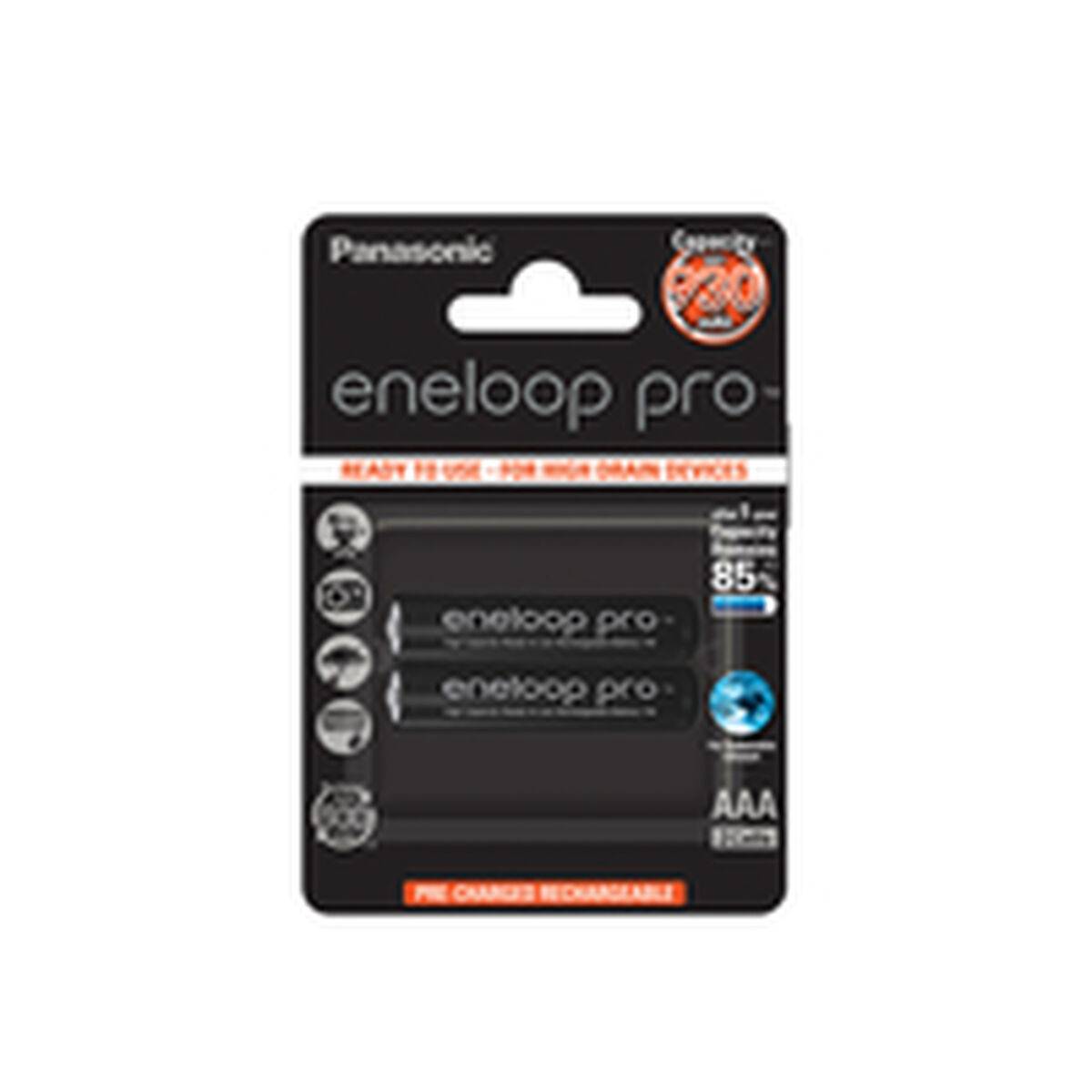 Pilas Recargables Panasonic BK-4HCDE/2CP 1,2 V AAA