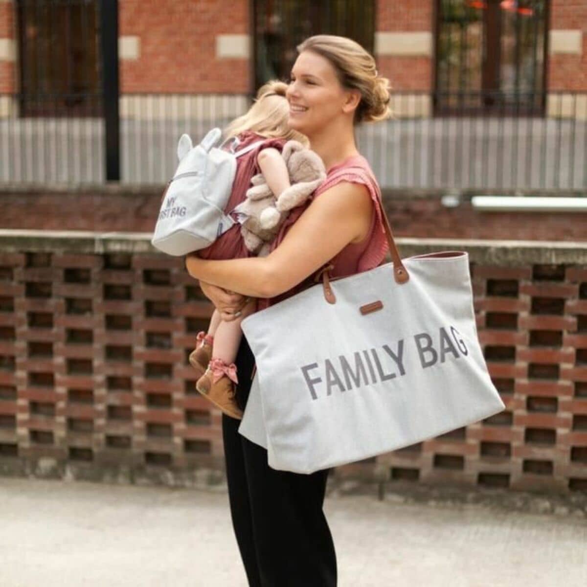 Bolso Cambiador de Pañales Childhome Family Bag Gris