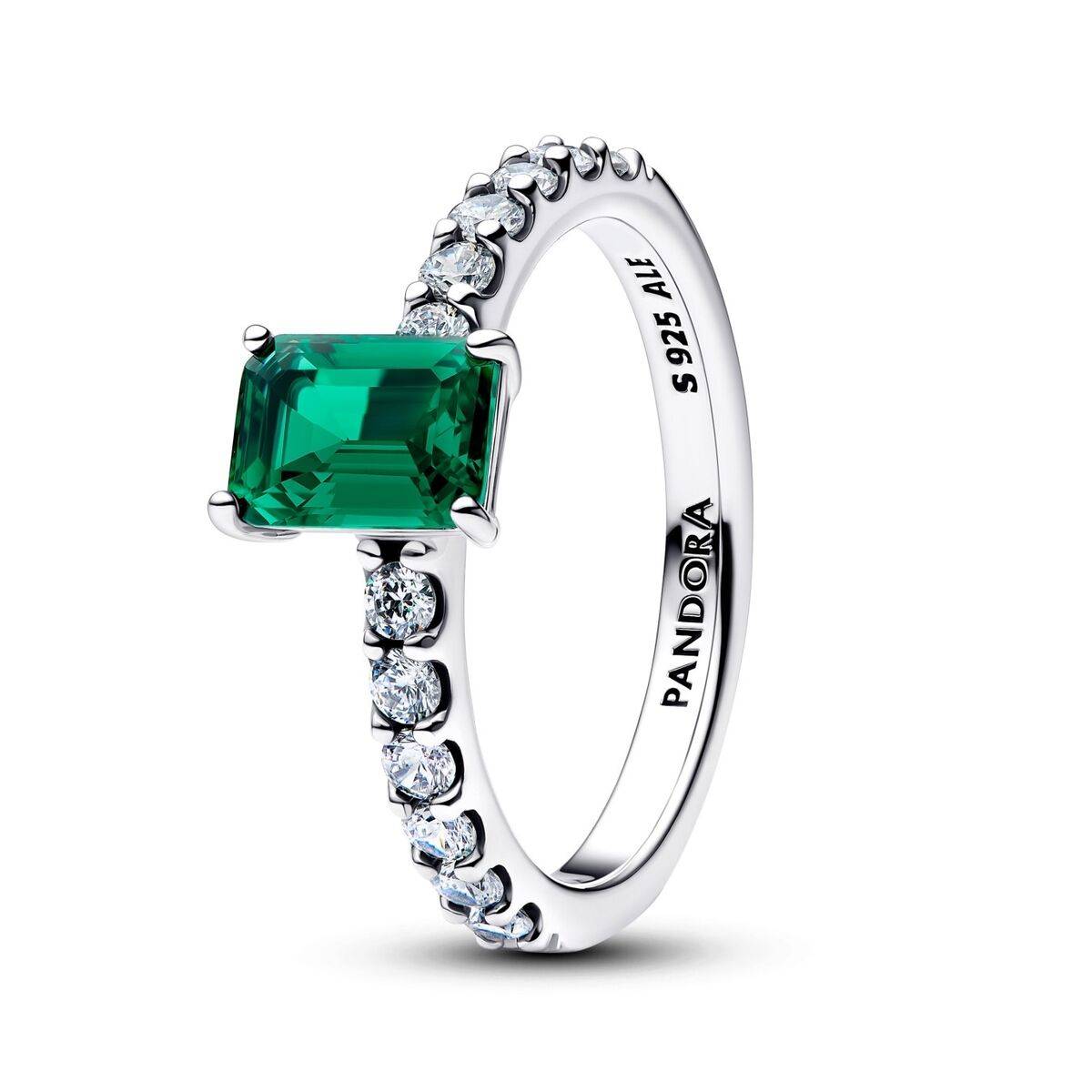 Anillo Mujer Pandora 194506C01-54 Plateado Verde 14