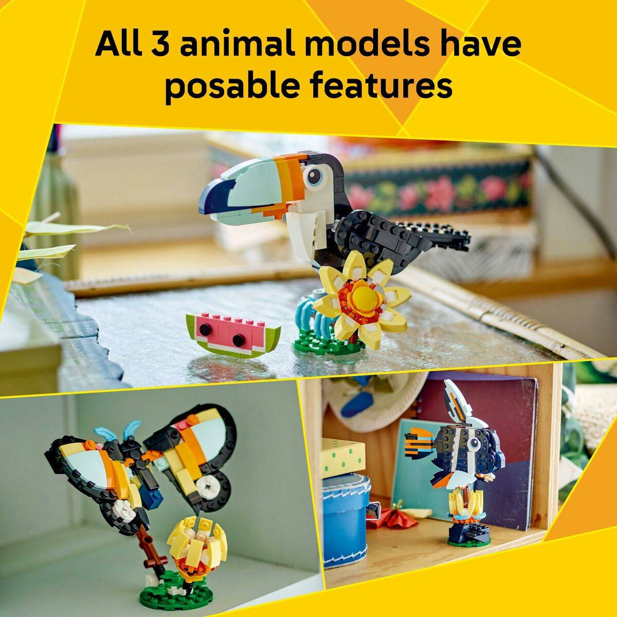 Juego de Construcción Lego 31173 Wild Animals : Tropical Toucan 225 Piezas