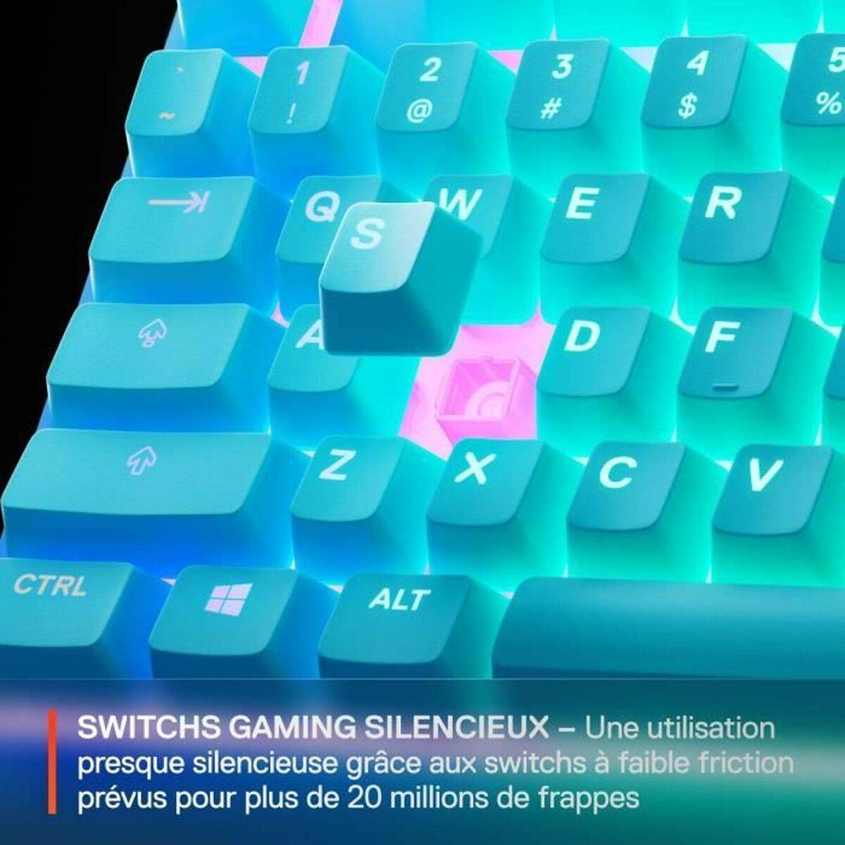 Teclado SteelSeries Apex 3 TKL Azul