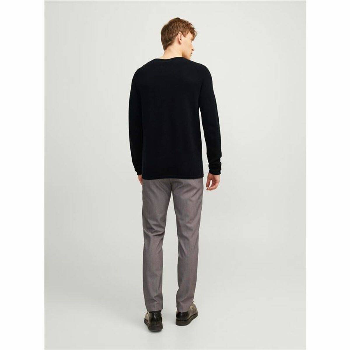 Camiseta de Manga Larga Hombre Jack & Jones ehill Knit Negro
