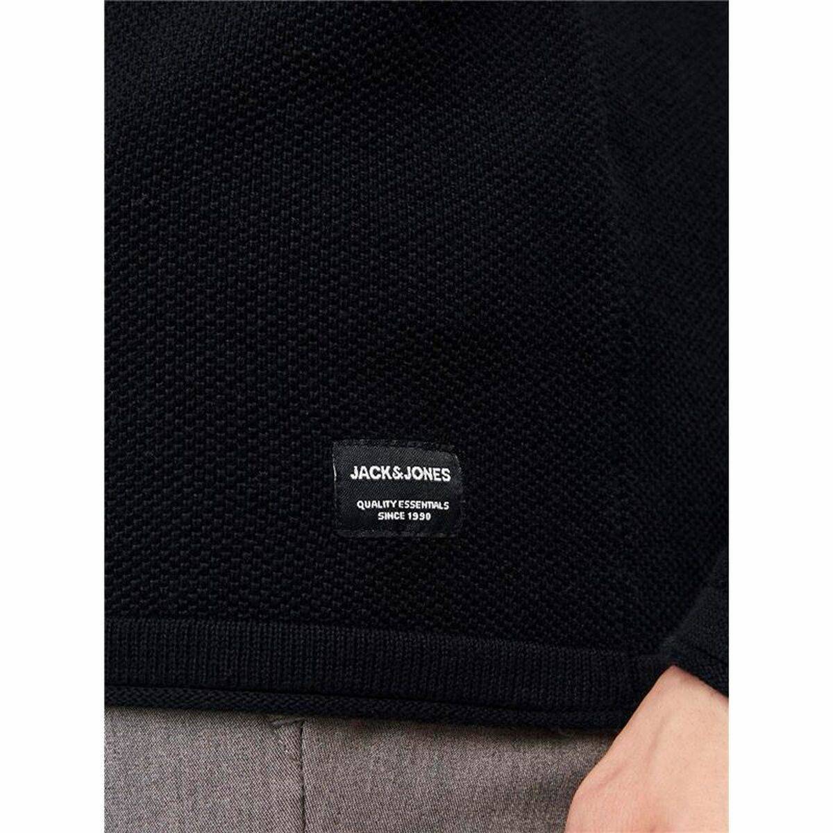 Camiseta de Manga Larga Hombre Jack & Jones ehill Knit Negro