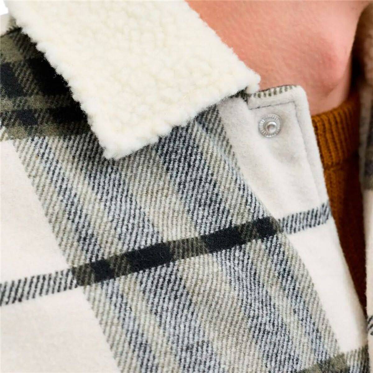 Camisa de Manga Larga Hombre Jack & Jones Jjzac Teddy Overshirt Ls Oliva