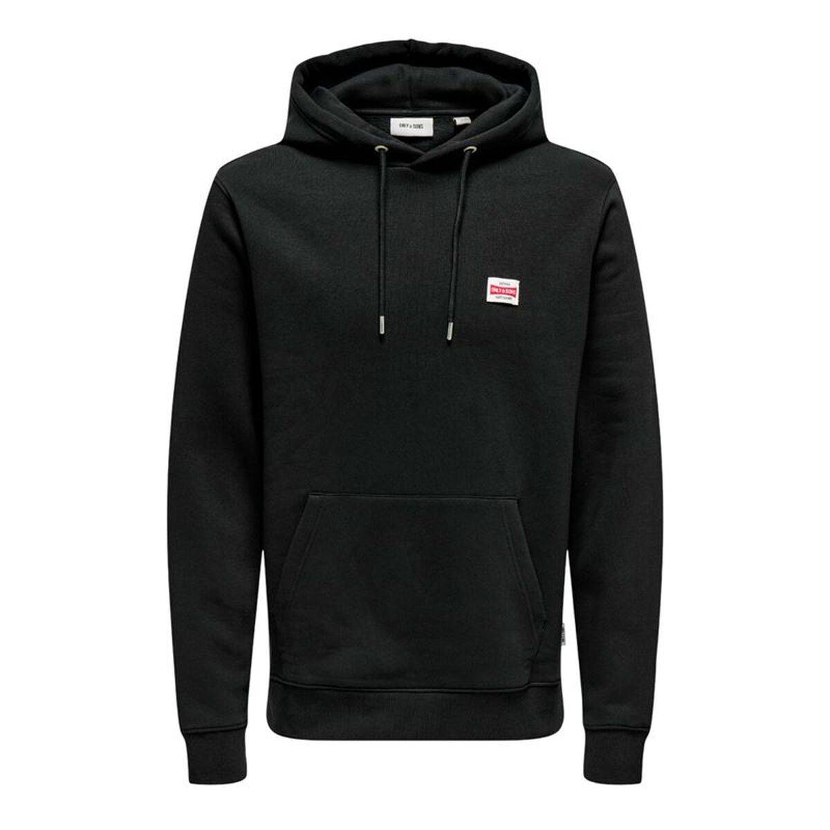 Sudadera con Capucha Hombre Only & Sons Onsdawson Reg Hoodie Vd Negro
