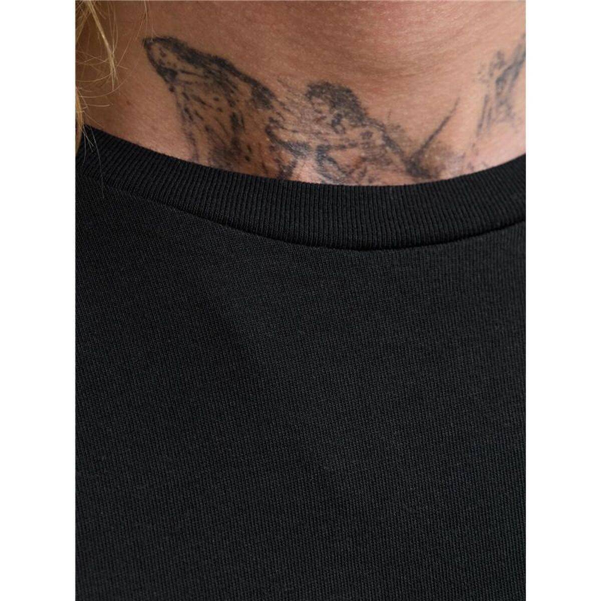 Camiseta de Manga Larga Hombre Jack & Jones Jjhayato Ls Crew Negro